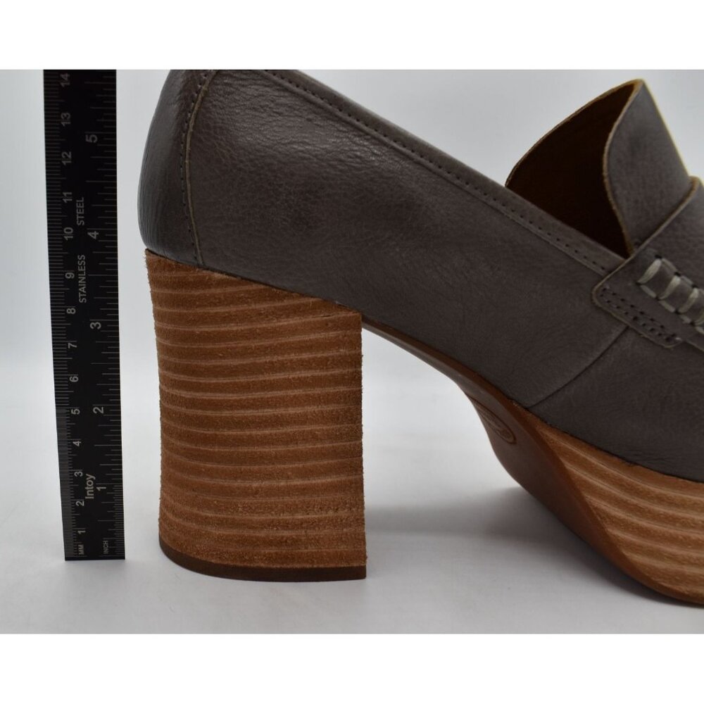 KorkEase Womens Size 10 Barbara Platform Grey Penny Loafer Pump Shoes - Picture 9 of 13